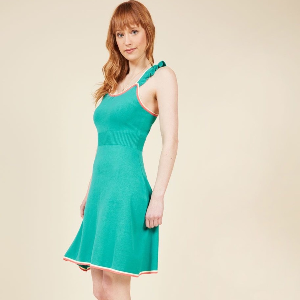 ModCloth teal knit sundress